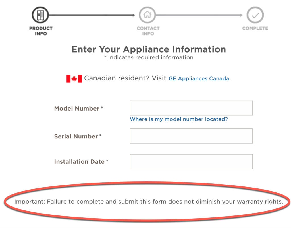 Do you need to register new appliances? - GE registration page online