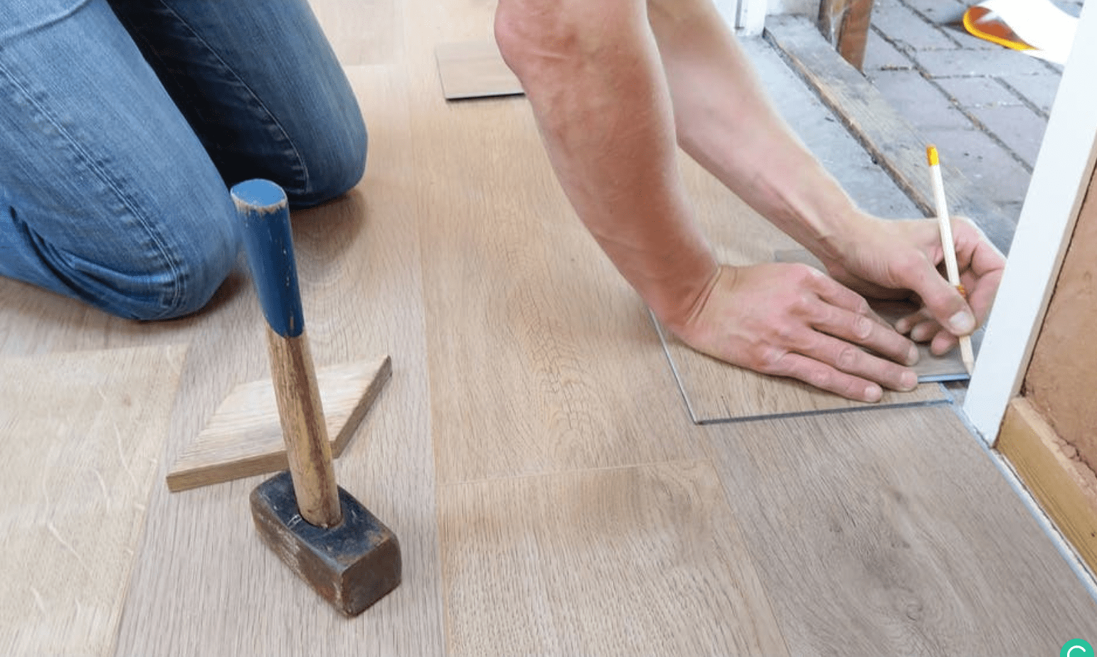 Top cheap ways to finish a basement floor - Measuring tile