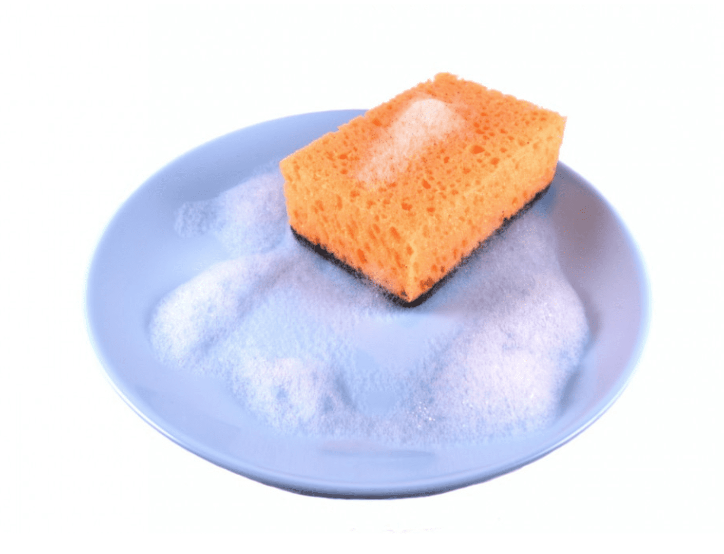 What Makes Kitchen Sponges Smell? - Sponge and dish