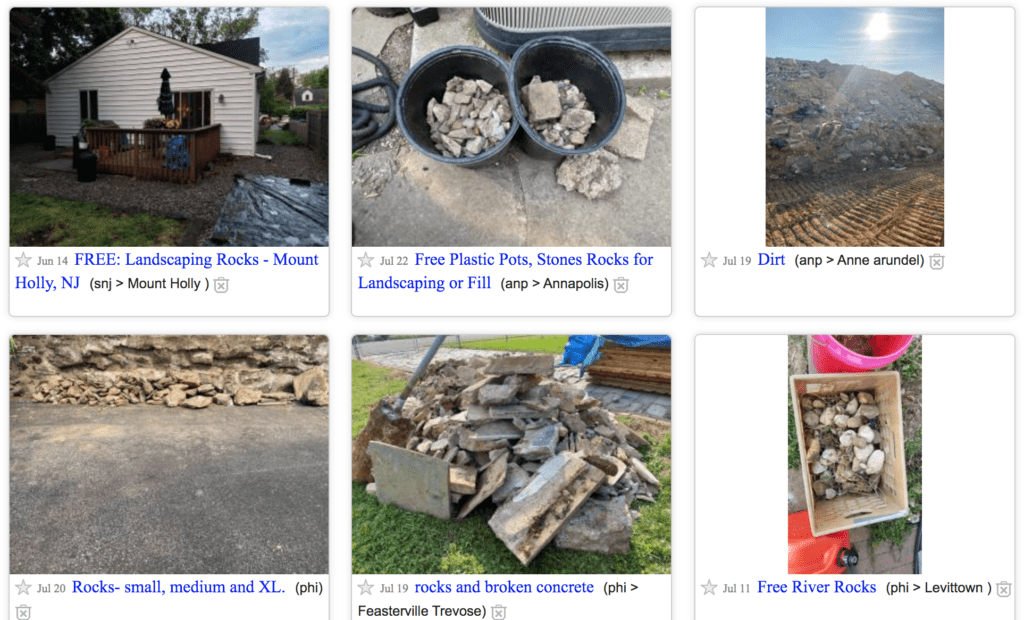 Where Can I Get Free Rocks for My Garden? - Craigslist results for free rocks